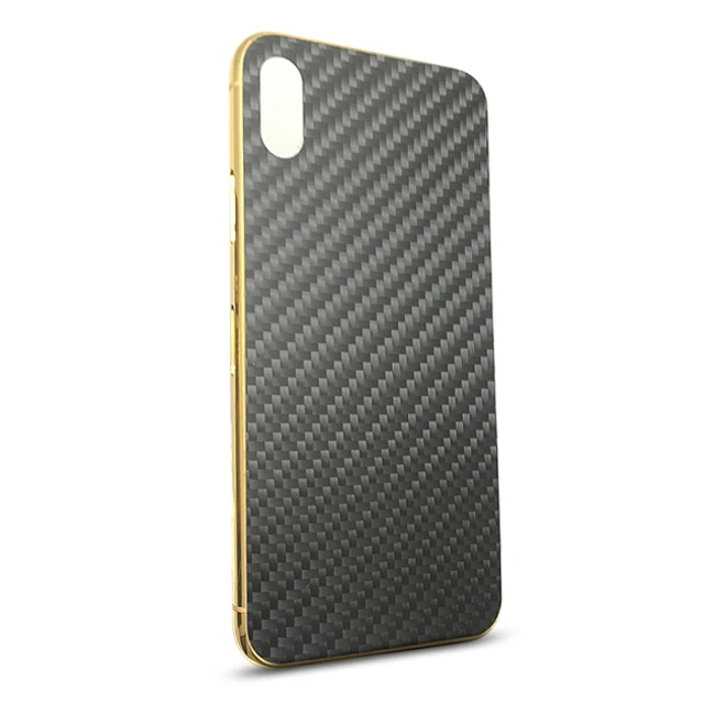 

Hot Selling Luxury Gold Frame Carbon Fiber Phone Case For IPhoneX, 24k real gold, rose gold, platinum