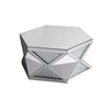 Crystal ultra-modern hexagon mirrored coffee table