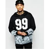 Fashion longline oversize hoodies with sublimation printing panel