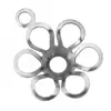 New Stainless Steel flower cabochon setting flat back 10x13.5x2.5mm Hole: 1mm 1237008