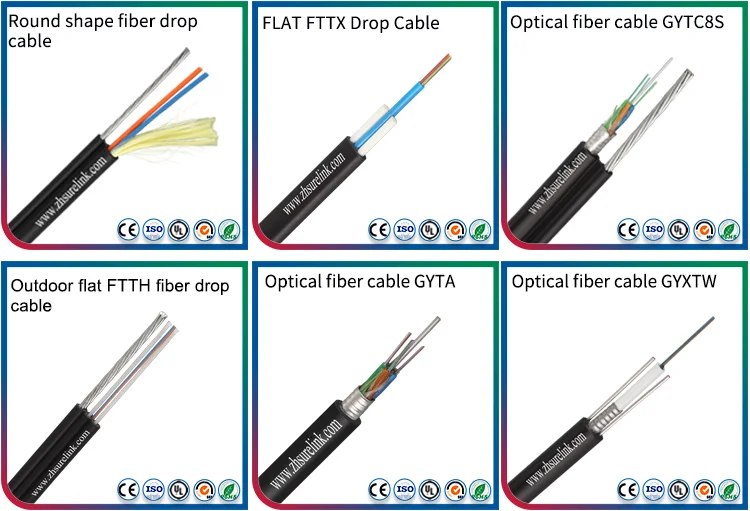 Armoured 12 core fiber optic cable