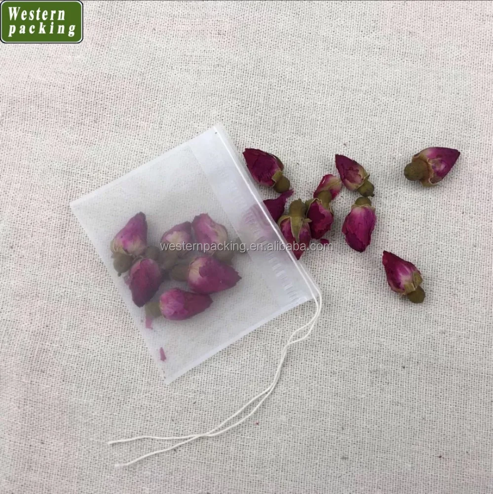 
Small nylon mesh drawstring tea bag 
