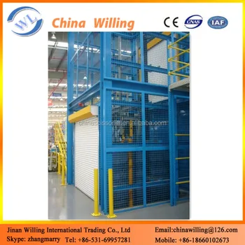 Warehouse Freight Elevator Cargo Pallet Lift Table With Rolling Door Buy Cargo Pallet Lift Table With Rolling Door Cargo Lift With Door Hydraulic