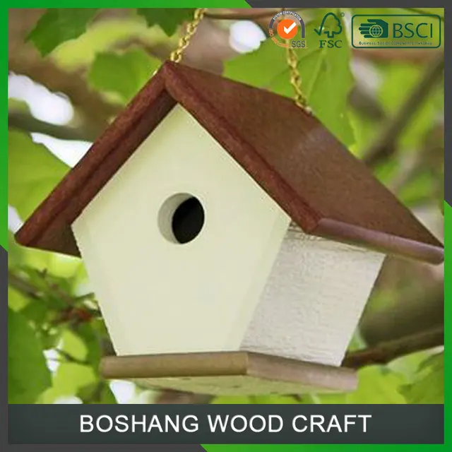 customized logo colorful bird house wood