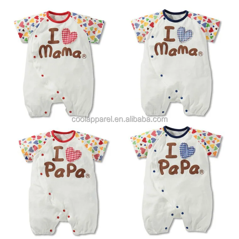 

I LOVE MAMA baby girl clothes romper wholesale cotton newborn baby clothes, As picture shows