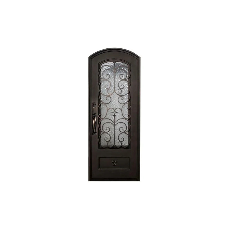 

home used outdoor decorative simple forged single cast iron door gate grill designs IGL-09, Black