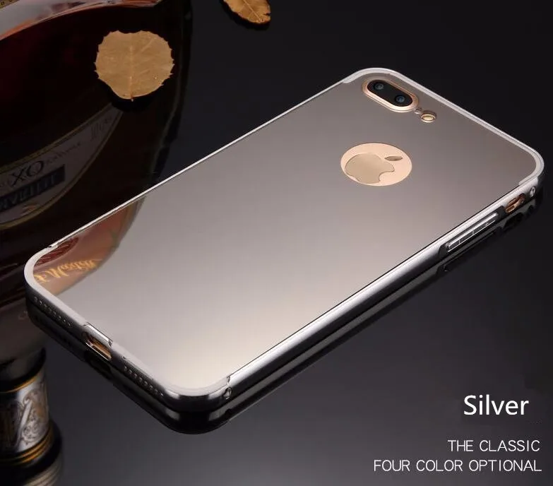 Mirror phone case for iphone 7 8plus, Aluminum bumper case, For iphone 11 pro Max Xs case mirror