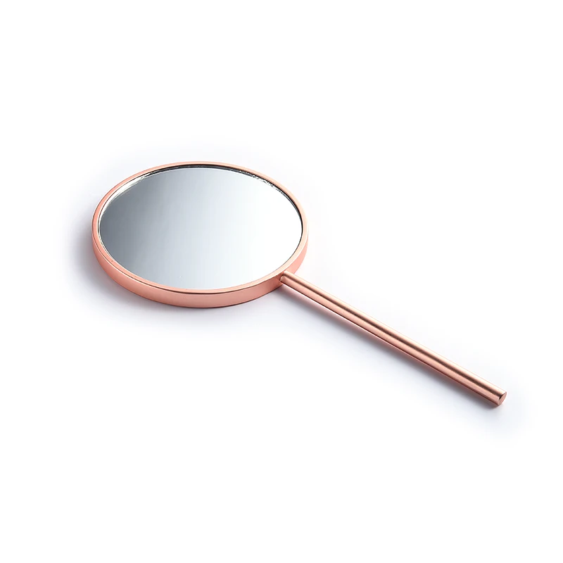 

Original Factory Manufacturer Cute Lollipop Custom Hand Held Rose Gold Mirror With Logo For Girls, Rose-plated gold