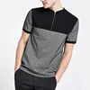 OEM stylish wholesale custom mens check slim fit nylon short sleeve polo shirts plaid rugby shirts