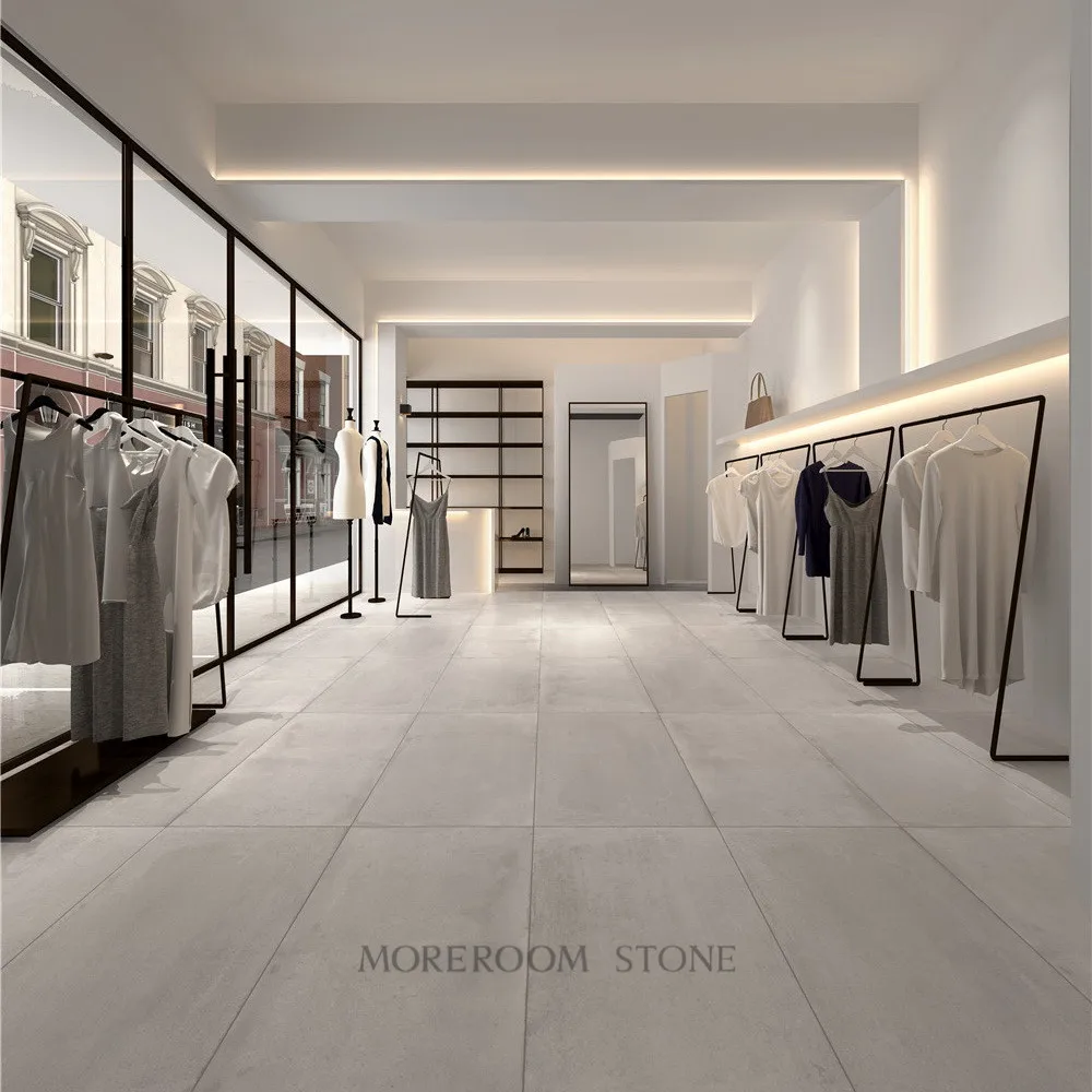 Concrete Tile Matt Floor Large Size Grey Color Rustic Concrete Tile Matt Floor Large Size