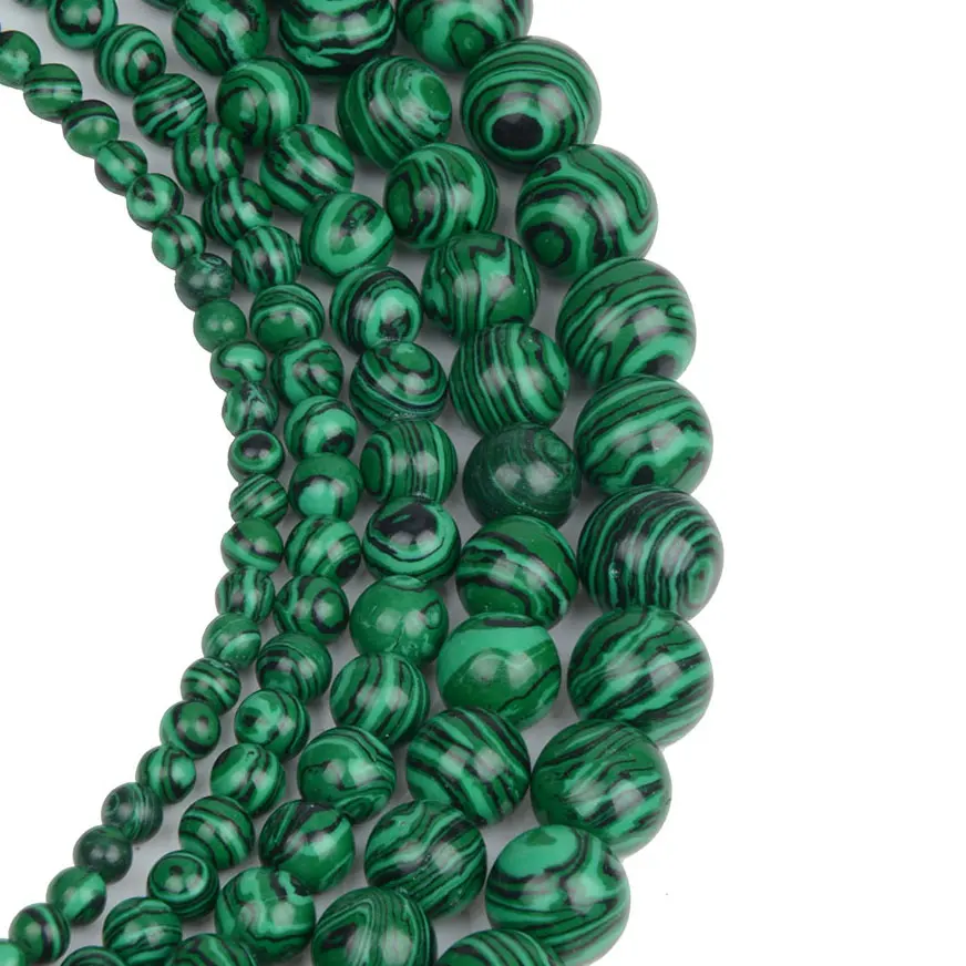 

Artifical Malachite Stone loose beads for making beaded bracelet and necklace DIY jewelry