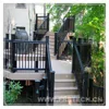 100x25x3600mm frstech wood plastic composite waterproof anti-uv plastic baluster roof deck railing wpc carport