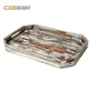 Multipurpose breakfast sturdy paulownia wood serving tray with handle