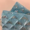 wholesale high density 100% polyester woven padding quilt sequin quilted fabric