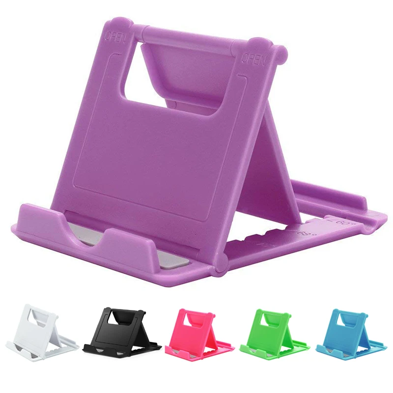 Android universal foldable tablet holder folding plastic mobile phone stand