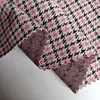 2019 most unusual good quality 98% polyester 2% spandex houndstooth knitting fabric for women garment