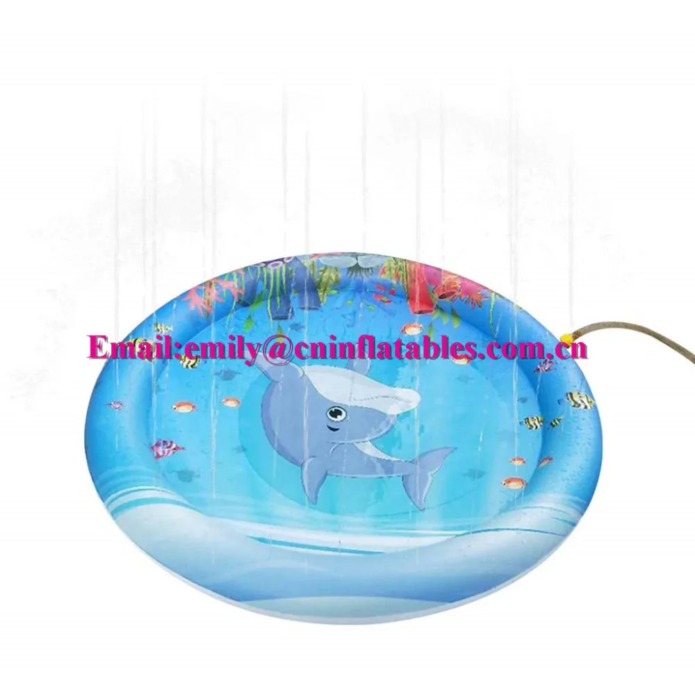 Ballena Redonda Inflable Splash Pad Para Niños Pequeños Niños Agua
