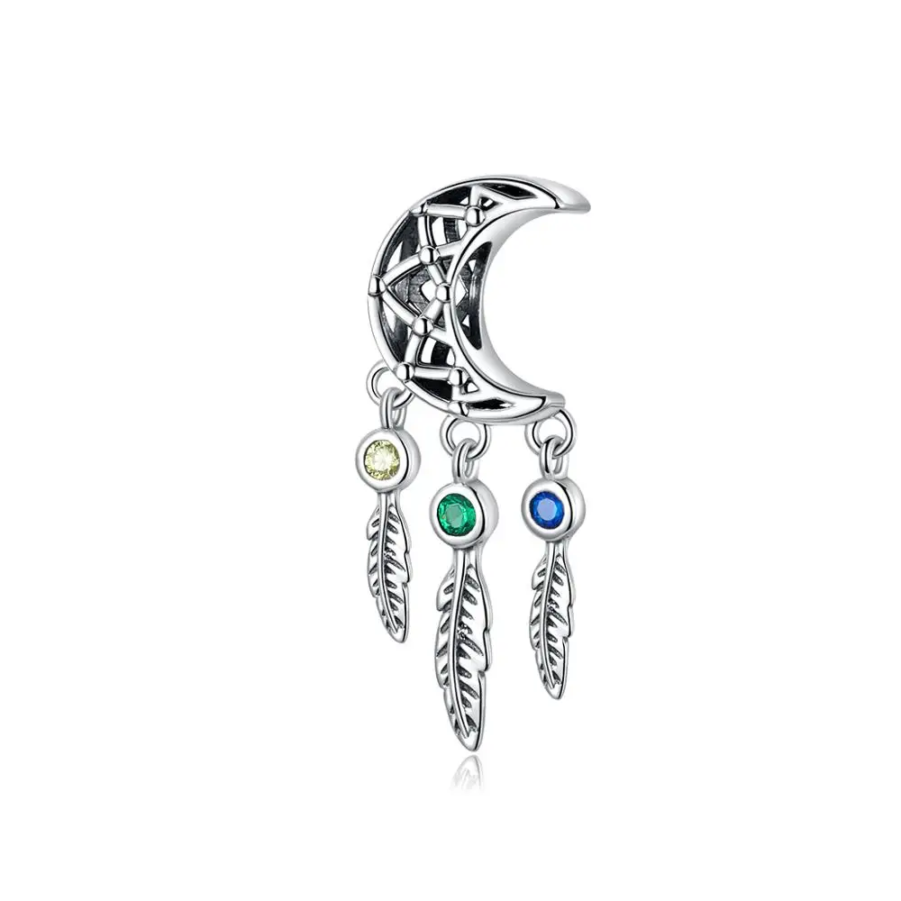 

New Arrival Bohemian Style Star Metal Beads for Jewelry Making Feather Tassel Charm