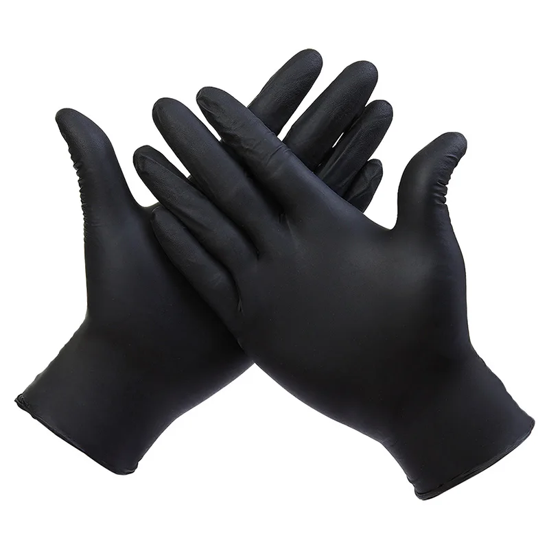 

Black nitrile exam gloves disposable gloves work gloves nitrile