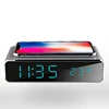10W lcd screen portable fast Qi wireless charger with clock