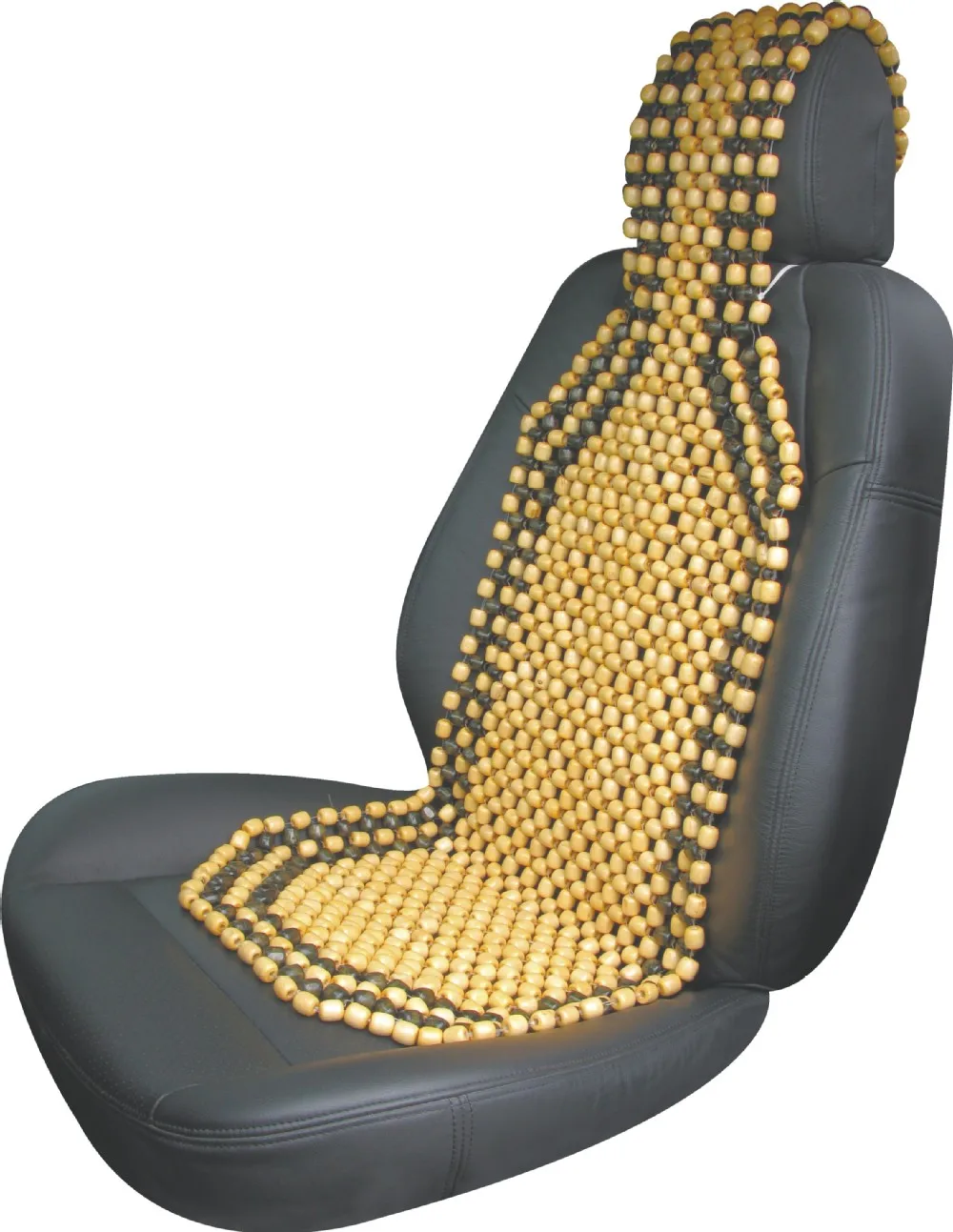 Coussin De Siège En Perles De Bois 41x41 Cm - Massage Et Ventilation Pour Voiture, Bureau, Canapé - Housse Respirante