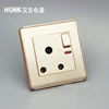 Golden colour Stainless steel material 1gang switch 15A British Standard Air conditioning socket