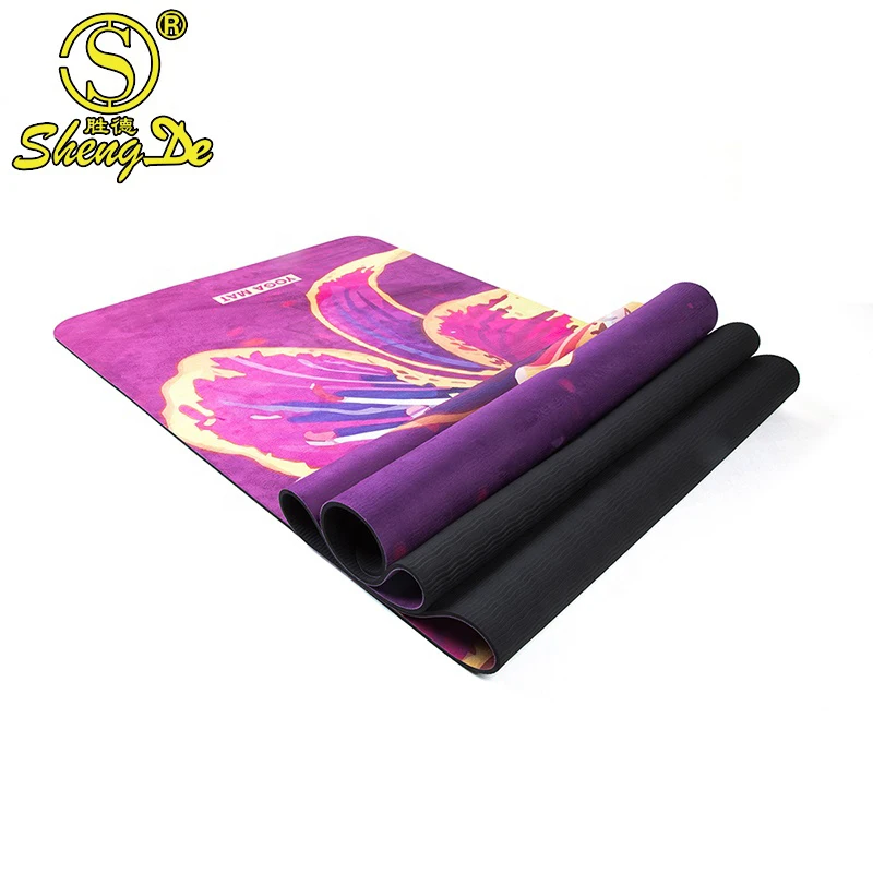 6mm Yoga Mat Tpe,Yoga Mat With Carry Strap,Reversible Yoga Mat