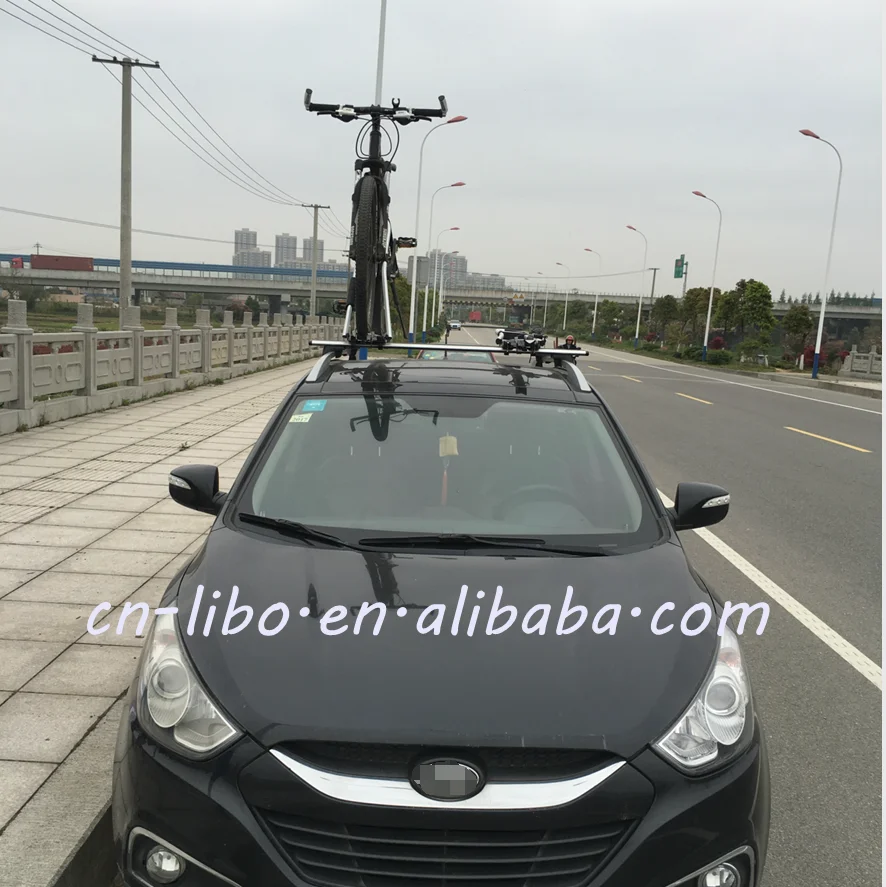 
Aluminum New Car Rooftop Bike Rack Iron Bicycle Holder Trunk Carrier 