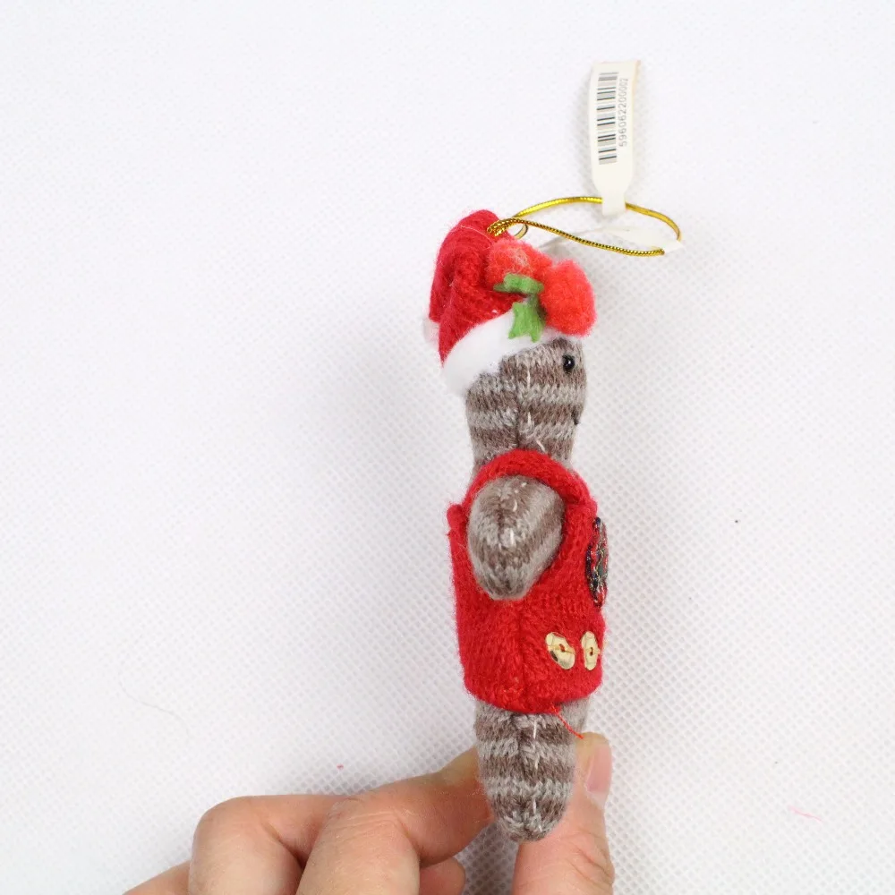 
Lovely christmas decoration stuffled hand knitting patterns hanging toys doll small 