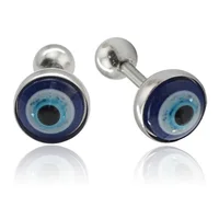 

ES01592 medical steel cool stud earring wholesale epoxy turkish evil eye earrings