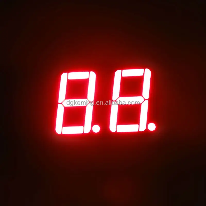 16 pins 2 digit 7 segment led display, fyd-5621br-16 high red 0.56 inch led 7 segment display