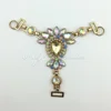 Hot sale Rhinestone accessories metal for ladies sandals uppers Moda zapatos de hebilla de strass