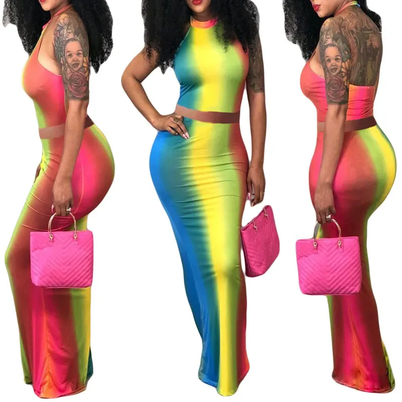 

80625-MX20 Wholesale sexy two piece off shoulder maxi dress