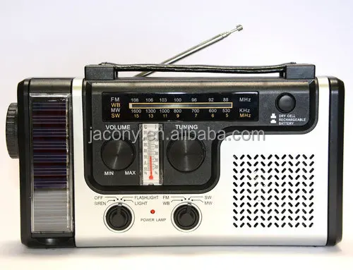 
Solar Powered Dynamo Wind Up Rechargeable AM FM Radio Music with LED Torch Dynamo Multifunction Solar Radio 