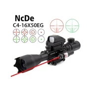 

Tactical Rifle Scope for AR15 C4-16x50EG Dual Illuminated with Holographic 4 Reticle Dot Sight and Red/Green Laser