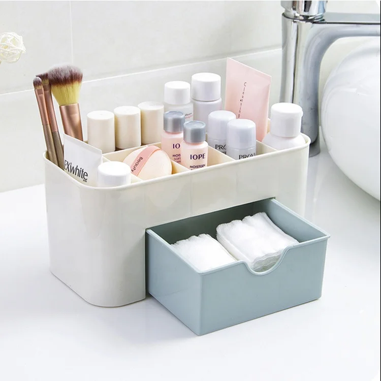 

Multifunctional Drawer Desk Stationery makeup Organizer Plastic Cosmetic Storage Box