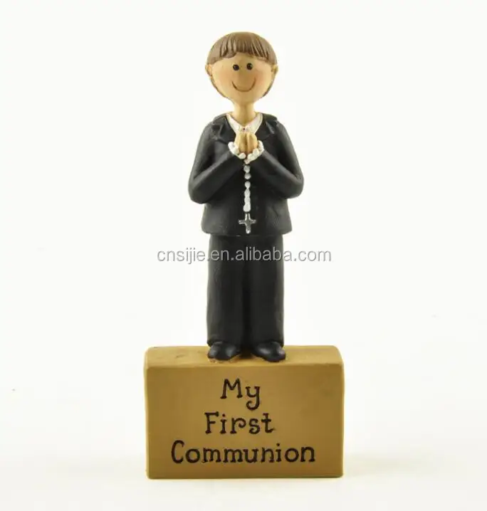 My first communion Polyresin Praying Boy Figurine