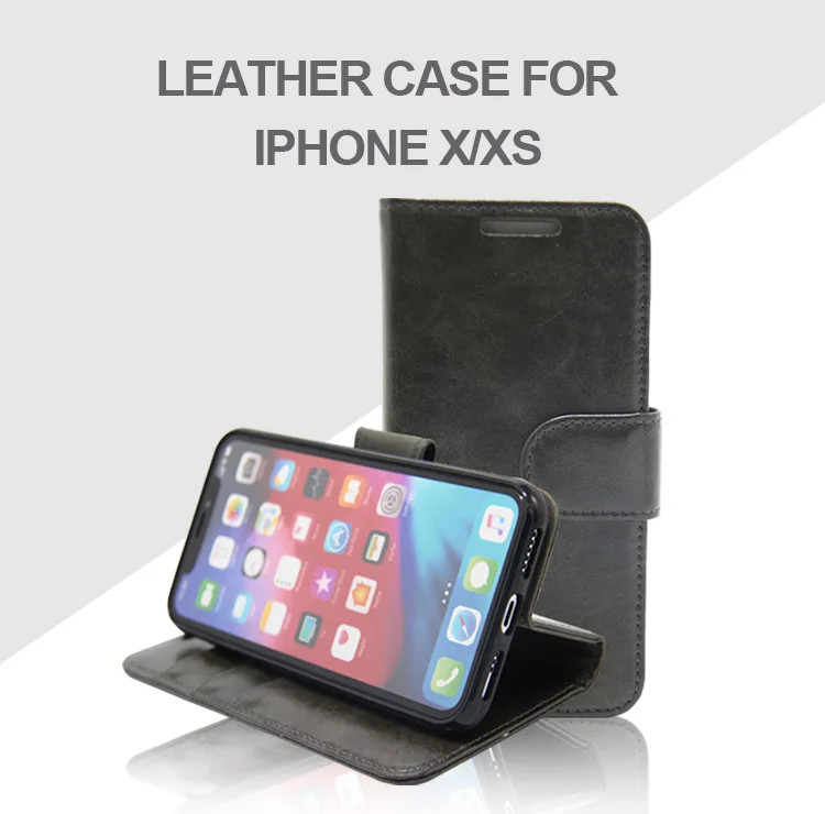 Anti Radiation EMF Protection Stand Microfiber Genuine Leather Mobile Phone Case Cover for iPhone X XS MAX
