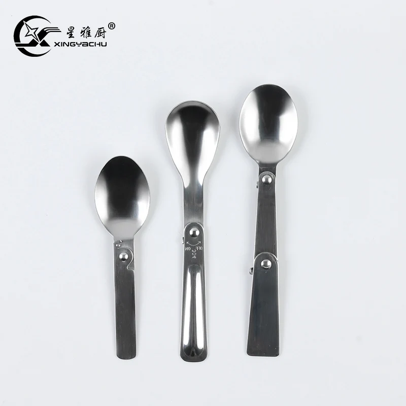 

Outdoor Folding Stainless Steel Hiking Camping Spoon