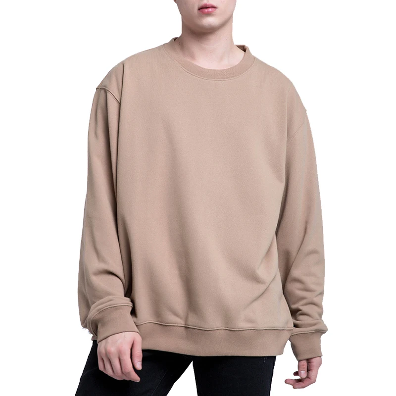 

Wholesale oversize crew neck pullover longsleeve sweatshirt for men, As pictures