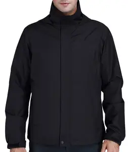 Image of Mens Waterproof Hooded Windproof Rain Coat for Outdoor Hiking Climbing Traveling