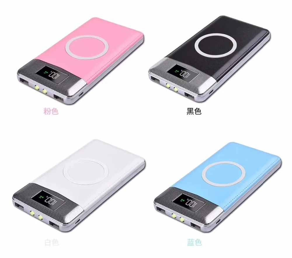 

10000MAH Universal QI Wireless fast Charger Function, Black