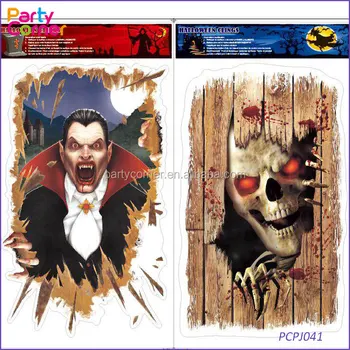 Halloween Door Cover Wall Spooky Decoration Scary Scene Setter