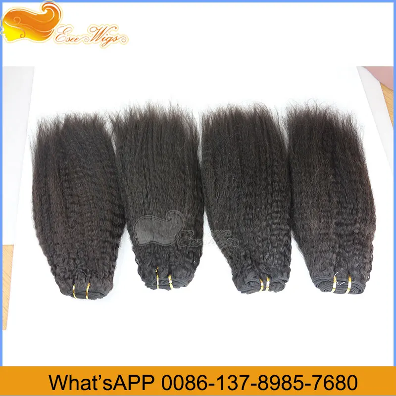 ESEE Hotsale Cheap 6A Grade 100% brazilian Human Hair Kinky straight Hair Extension kinky twist braid hair 8~28in stock