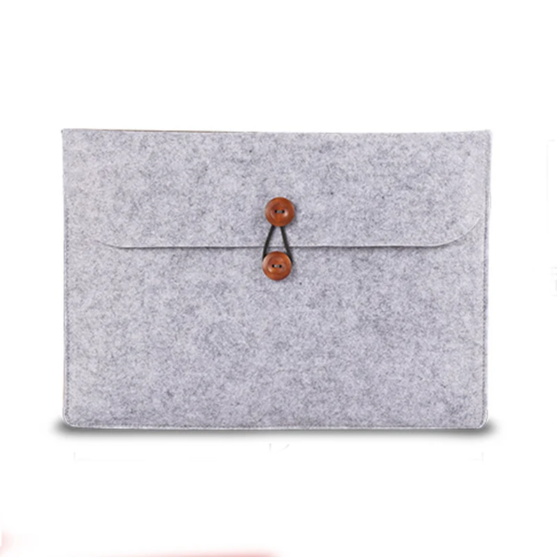 Felt Laptop Sleeve Bag Handle Notebook Computer Case Pouch with Accessories Holder