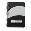 5" x 7" lined spiral notebook 70 pages Front and back cover are die-cut polypropylene