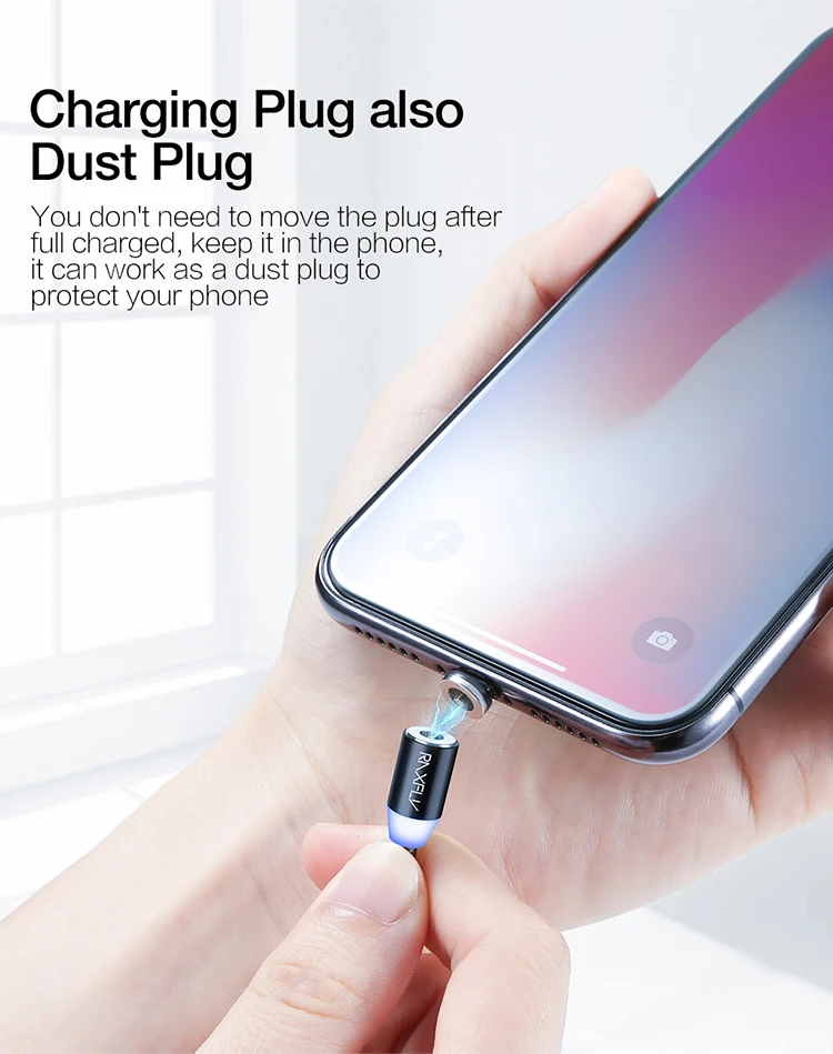 Free Shipping RAXFLY Mobile Phone Charging Accessories 2 M Metal Magnet Nylon Braided Micro Usb Cable - ANKUX.COM