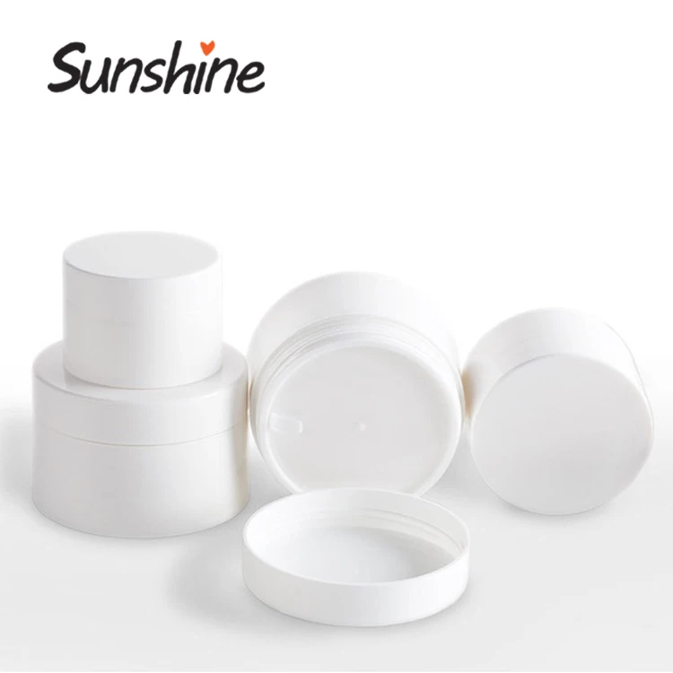 

Modern style 30g 50g 100g 120g skin care cream white PP plastic cosmetic jar