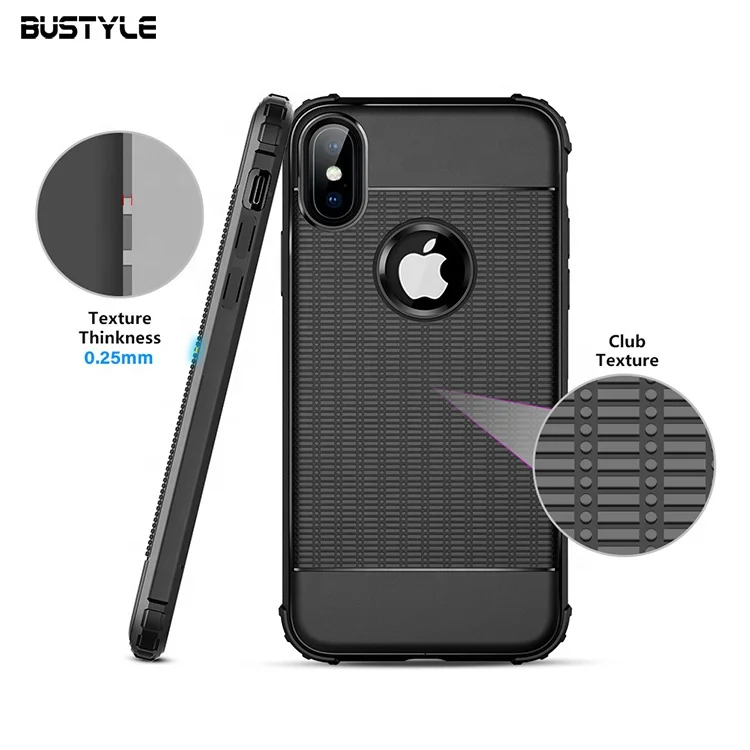 Military Shockproof Soft Rubber Bumper Case for iPhone 7 8  X Xs Max XR Protector Phone Cover