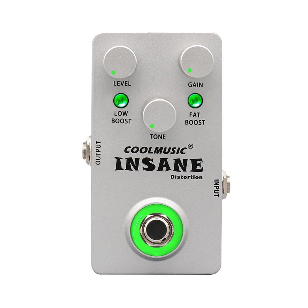 

Musical Instrument Insane Distortion Guitar Effects Pedals, Silver/customized